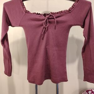 Aeropostale Dusty Rose Long Sleeve Top